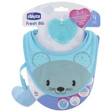Image of Chicco Fresh Bib 3in1 Bib 4 Months and + (Colour : Blue)