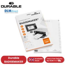 Image of Durable BADGEMAKER Inserts 60 x 90 mm - Pack of 160 Inserts - White - 1 to 5