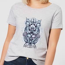 Image of Aquaman Atlantis Seven Kingdoms DC Comics Women's T-Shirt | Official Tee | Grey