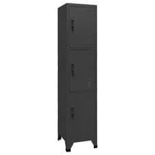 Image of Locker Cabinet Anthracite 38x45x180 cm Steel