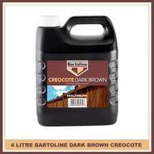 Image of Bartoline Creocote Oil Based Timber Treatment Dark Brown Creosote 4 Litre