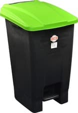 Image of Wheelie Bin Large 70L Waste Rubbish Recycling Pedal Wheelie Bin w Coloured Lid