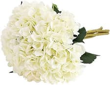 Image of Tifuly Artificial Hydrangea Flower, 5 PCS Realistic Single Long Stem Silk 6.6 In