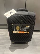 Image of It Suitcase LUXLITE Brand New! With Tags Cabin Size Black & Gold, 8 Wheels