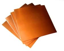 Image of copper sheet, various thickness and sizes