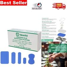 Image of Hypoallergenic Blue Detectable Plasters - 100 Assorted for Kitchen Hygiene