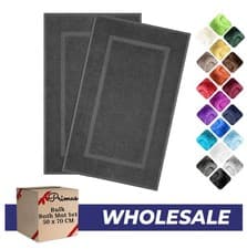 Image of Luxury Bath Mats Egyptian Cotton Quick Dry Terry Towelling 1000GSM Bathroom Rugs
