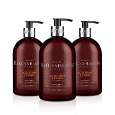Image of Baylis & Harding Black Pepper and Ginseng Hand Wash 500 ml, Pack of 3,