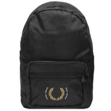 Image of BRAND NEW FRED PERRY AUTHENTIC LAUREL WREATH BACKPACK, BLACK, L4230 102,ONE-SIZE