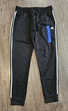 Image of ADIDAS AEROREADY REGULAR FIT TAPERED LEG JOGGERS BLACK WOMEN'S SIZE LARGE L
