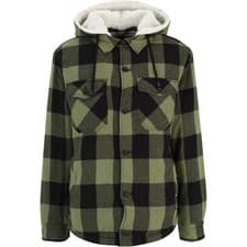 Image of Brandit Lumberjacket Hooded Lumberjack Jacket Checkered Fur Hood Classic USA