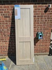 Image of 2 Panel Oak veneer Internal door - H1981 mm W 610 mm D35 mm
