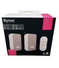 Image of NEW SEALED Byron DBY-22324UK Wireless Doorbell Set Twin Pack 200m Range