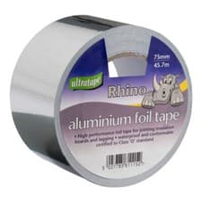 Image of Ultratape Rhino Aluminium Silver Grey Foil Tape-75mm X 45.7m