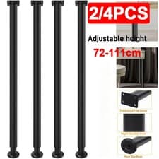 Image of 2/4x Adjustable Kitchen Worktop Desk Breakfast Bar Table Leg Support 710-1100MM