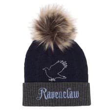 Image of Official Harry Potter Ravenclaw Fur Pom Beanie – Winter Hat for Adults & House