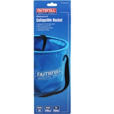 Image of FAITHFULL Waterproof Collapsible Bucket Lightweight Easy Clean PVC 12 Litre