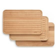 Image of Brabantia Profile Wooden Chopping Boards Set of Three Beech Wood