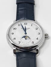 Image of MontBlanc Star Legacy Moonphase MB117578 42mm Men's Watch Blue Aligator Leather