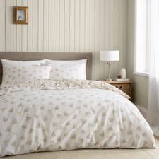 Image of Catherine Lansfield Isadora Floral Reversible Bedding Set - Natural