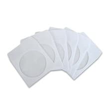 Image of 100 x White Paper CD/DVD Durable High-Quality Sleeves for 1 Disc