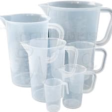 Image of Measuring Jug Plastic 50ml 100ml 500ml 1L 2L Lab Kitchen Garden Hydroponics PP