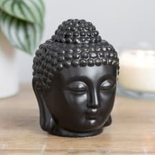 Image of Black Buddha Head Oil Burner