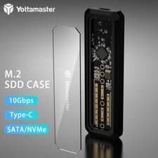 Image of Yottamaster M.2 NGFF NVME SATA USB 3.1 Type C SSD Enclosure Case Adapter 10 Gbps
