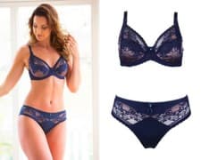 Image of Charnos Bridgette Underwired Full Cup Bra or Brief Ink/Rose Gold 32-38 B-J