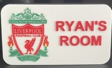 Image of Liverpool fc personalised door plaque
