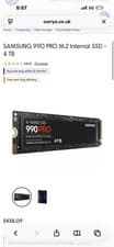 Image of Samsung 990 Pro 4TB PCIe 4.0 NVMe M.2 Internal SSD 7450mb/S