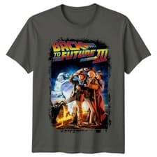 Image of Back to the Future Part III (1990) Movie Poster Inspired T-Shirt Retro 90s Tee