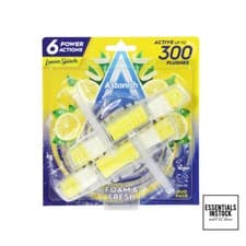 Image of Astonish Foam & Fresh Lemon Splash Toilet Rim Blocks 2x40g