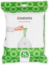 Image of Brabantia Pack Of 40 Perfect FIT Bin Bags Liners Size G 23-30L Extra Strong