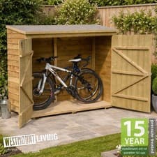 Image of 6x3 WOODEN GARDEN BIKE STORE OUTDOOR PENT BICYCLE SHED TOOL WALLSTORE STORAGE