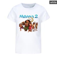 Image of New Moana 2 Kids Casual Short Sleeve 100% Cotton T-Shirt Tops Birthday Gift UK 