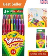 Image of Non-Toxic 24-Pack Twistable Crayons - Regular, Neon & Rainbow for Young Artists