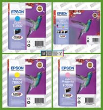 Image of Genuine Epson T0801 T0802 T0803 T0804 T0805 T0806 T0807 Singles or Multipack
