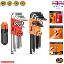 Image of 27PCS Metric & Standard Allen Wrench Set with Extended  and Torque