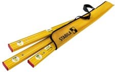 Image of Stabila Pro Set 80 AS 4 Piece Spirit Level Set - 30cm / 60cm / 120cm / Case