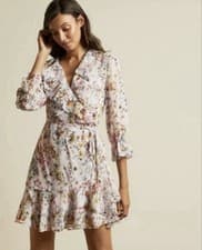 Image of Ted Baker Jasmine Floral Ruffle Midi Dress New With Tags