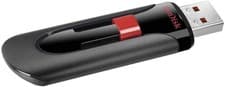 Image of SanDisk Cruzer Glide 32GB USB Flash Drive 2.0 Type A Black Red Memory Stick