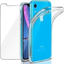 Image of For APPLE IPHONE XR TEMPERED GLASS SCREEN PROTECTOR + CLEAR TPU CASE GEL COVER