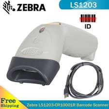 Image of Zebra LS1203-CR10001R 1D Laser Barcode Scanner Reader Handheld Wired USB