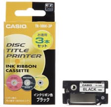 Image of Casio TR-18BK-3P Black Ink Ribbon Disc Title Printer Ribbon Pack of 3