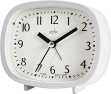 Image of Acctim Hilda Analogue Non Ticking Alarm Clock - White
