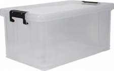 Image of STRATA Stackmaster 70L Box Stackable &Lockable Black Handle / Next Day Delivery