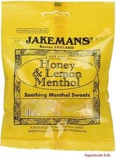 Image of Jakemans Honey & Lemon Soothing Menthol Sweets Bags Lozenges - 73g X 3