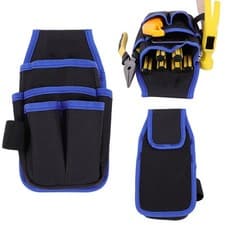 Image of Tool Storage Fanny Pack Oxford Cloth Blue Small Tool Pouch For Electrician