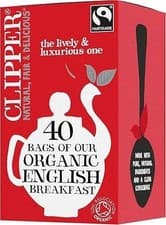 Image of Clipper Organic English Breakfast Tea Bags 40 Fairtrade Black Tea-UK